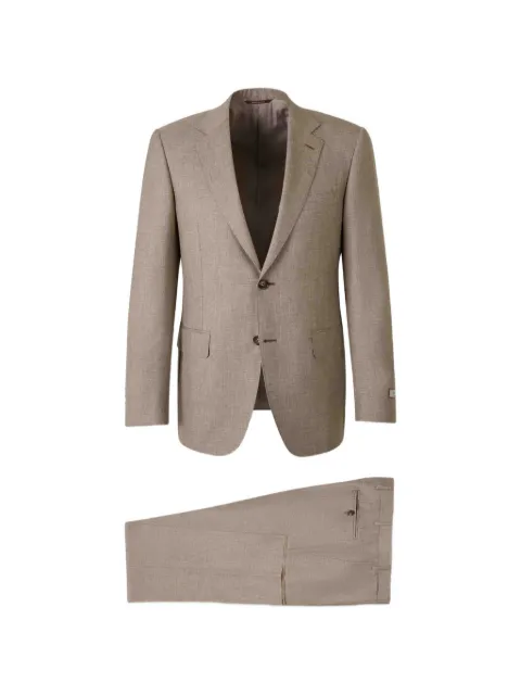 Canali button-up suit Brown E1228019AX05530