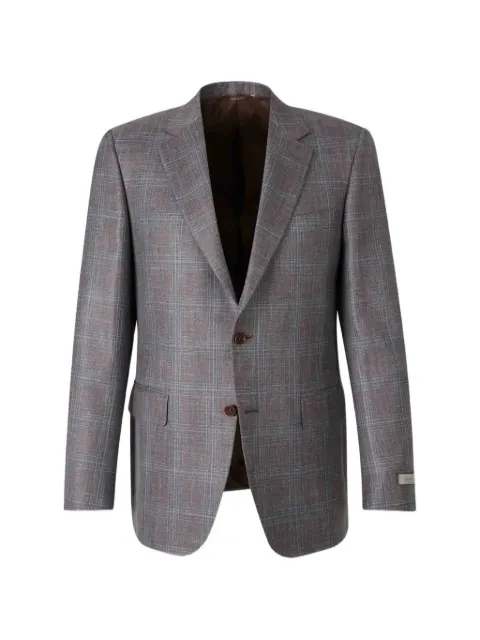Canali check-pattern blazer Grey 12280CF00435