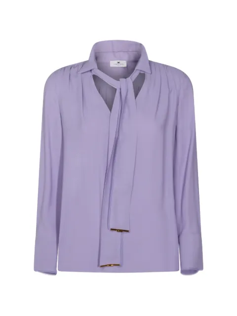 Elisabetta Franchi tie long-sleeve shirt Purple CA14661E2
