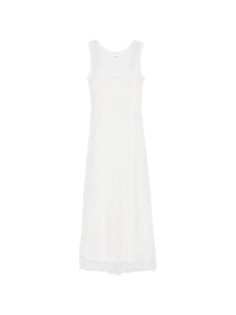 P.A.R.O.S.H. Noodles lace trim dress White D722562NOODLES