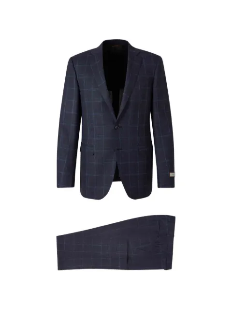 Canali checked suit Blue 2922093CF04384