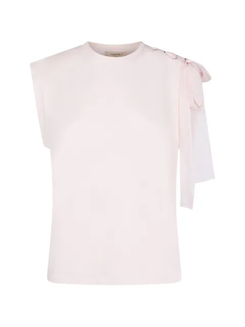TWINSET bow-detail T-shirt Pink 261TP2111S2142100570