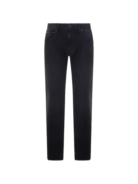 Dolce & Gabbana 5-pocket metal-patch jeans Black GY07CDG8OX1
