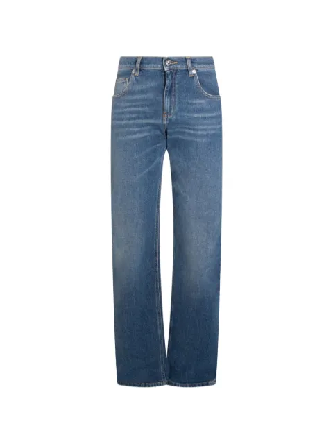 Blumarine distressed straight trousers Blue P622J235AD06C1
