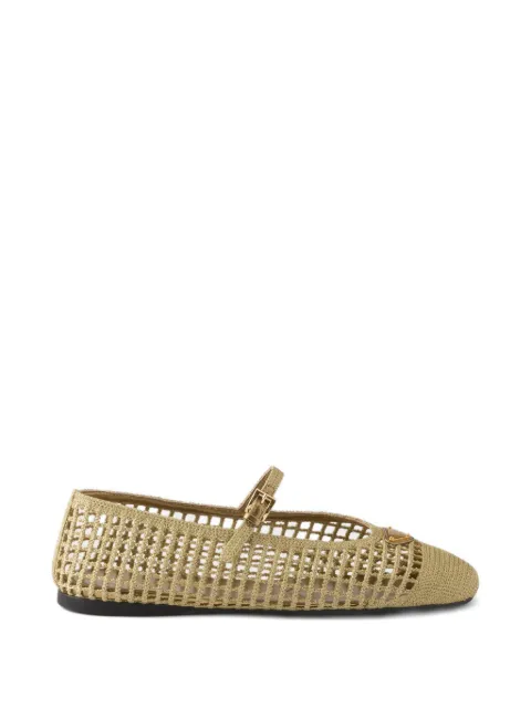 Prada crochet ballerinas Gold 1F364OF0052F46