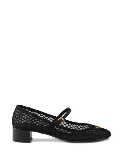 Prada low heels mesh fabric ballerinas White 1I324OF035099