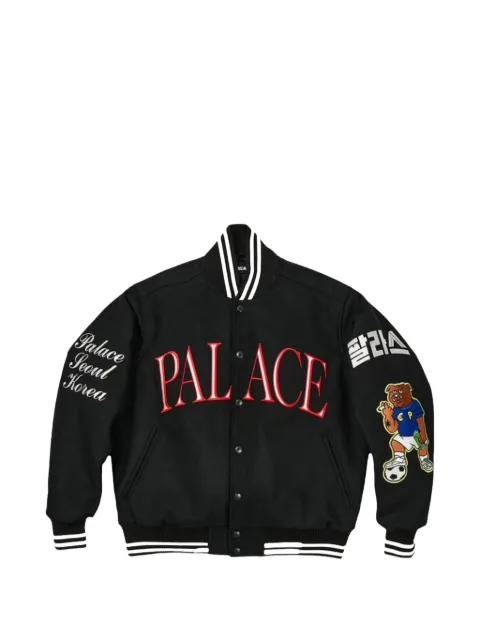 Palace Seoul Exclusive varsity jacket Black P0105