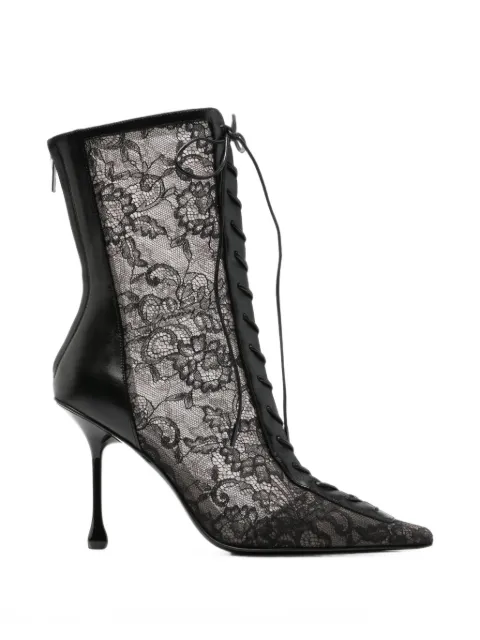 Jimmy Choo Scarlett lace-up heeled boots Black SCARLETTAB95GNW262