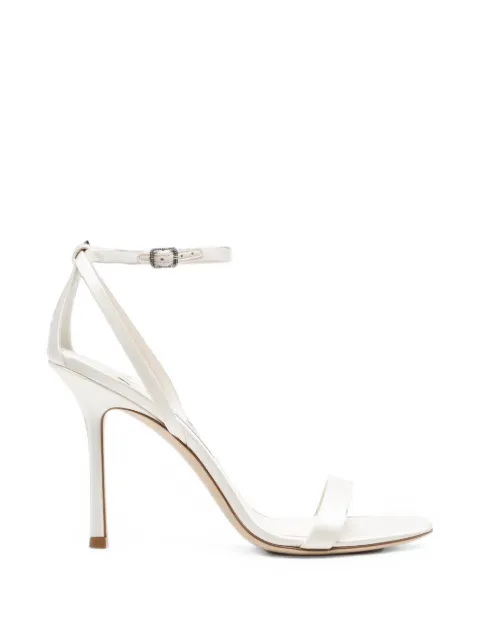 Jimmy Choo Moza crystal-embellished sandals Neutrals J000184124