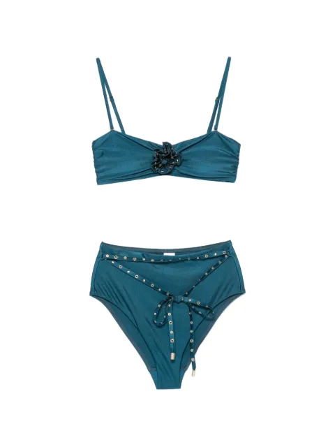 ZIMMERMANN Indra studded flower bikini set Blue 8010WSS262