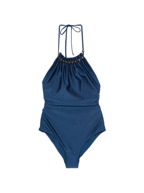 ZIMMERMANN Aster embellished swimsuit Blue 7985WSS261