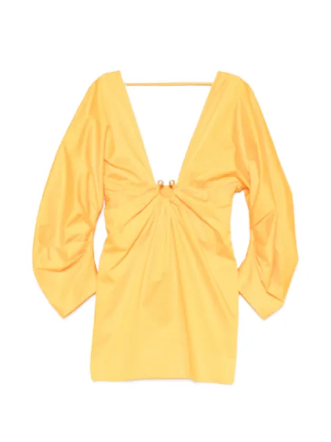 Cult Gaia Questra balloon-sleeve mini dress Orange DR35251CO3526