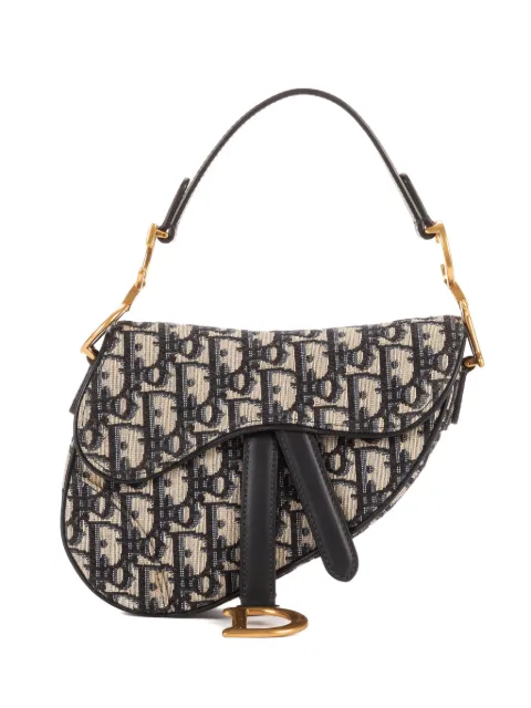 Christian Dior Pre-Owned mini Oblique Saddle shoulder bag Neutrals 01BO0220