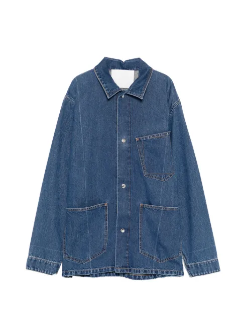 Setchu exposed-seam pockets jacket Blue U251
