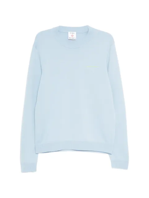 Casablanca crewneck knitted jumper Blue MSP26KW125301