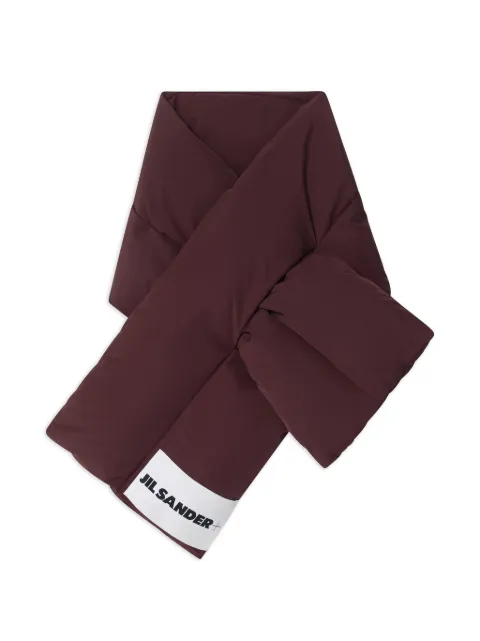 Jil Sander logo-patch padded scarf Red J47TE0001J74276