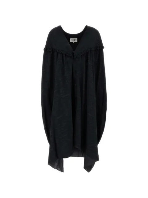 MM6 Maison Margiela V-neck shirt dress Black S52DD0077M35737002J