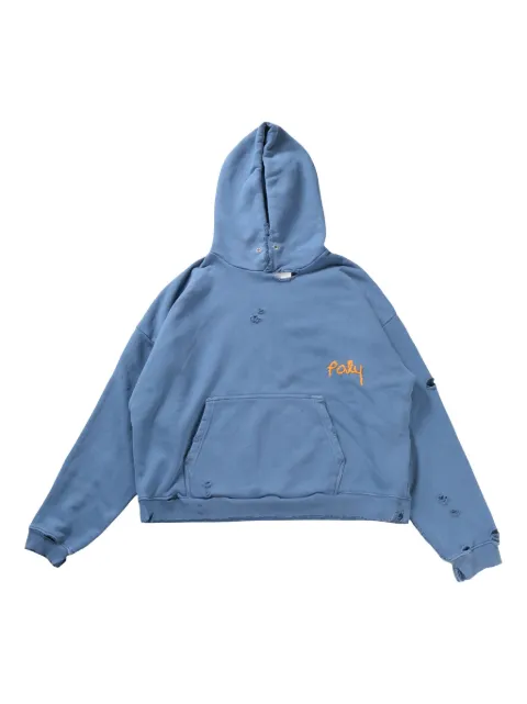 Paly distressed hoodie Blue 4U011Q1008NVY