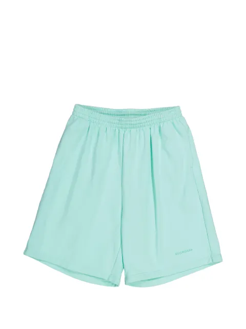 Balenciaga logo-detail sweatshorts Green 674591TLVB8