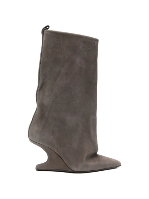 Rick Owens pointed-toe leather boots Grey RP01F6872LCNW