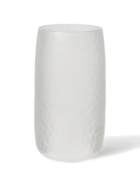Brunello Cucinelli hammered Murano glass vase White MLGLASS07CBIAN