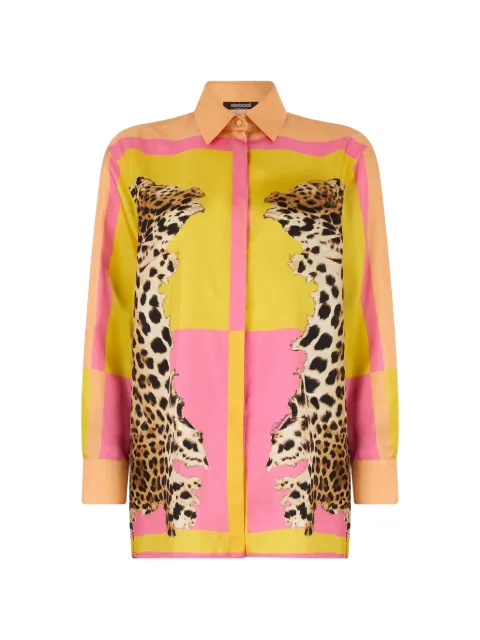 Roberto Cavalli pop print blouse Yellow WQT704OZR33