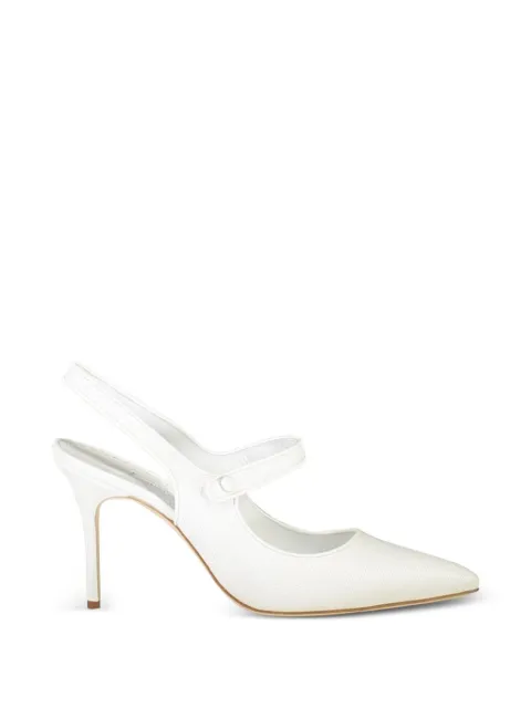Manolo Blahnik Campari slingback strap pumps White 126307000011012