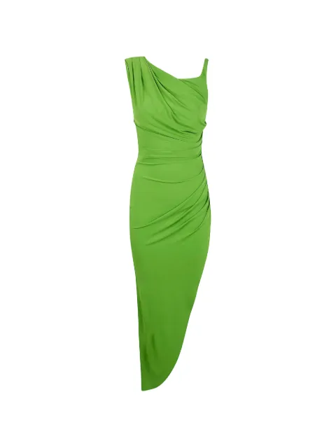 Elisabetta Franchi draped asymmetric dress Green AB90661E2