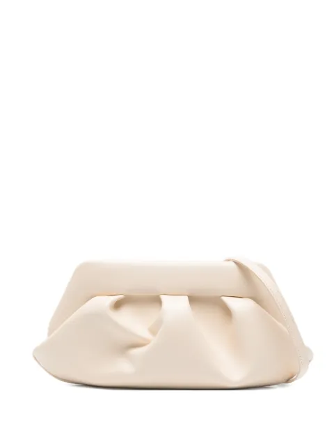 Themoirè Bios ruched-effect clutch bag Neutrals NS1WTMBB0OOVF