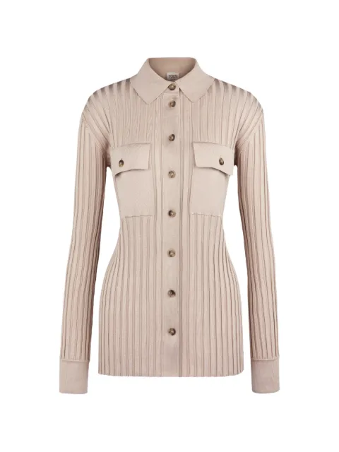 Tod's ribbed chest-pocket cardigan Neutrals X8WC1528050XGM