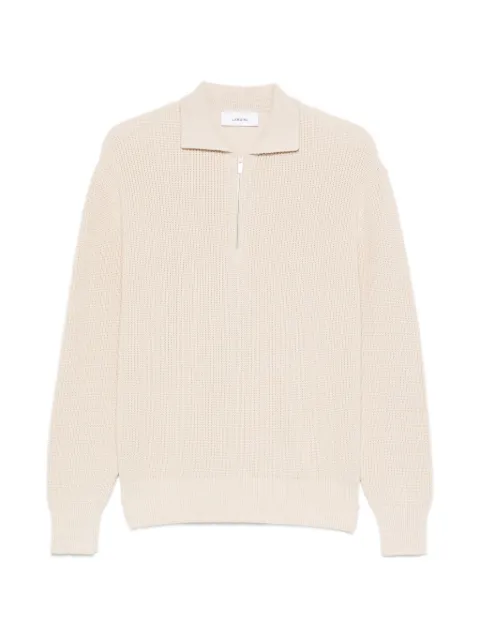 Lardini half-zip polo sweater Neutrals PALPML68PA66016150