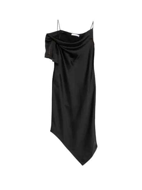 IRO Thiana asymmetric midi dress Black THIANA