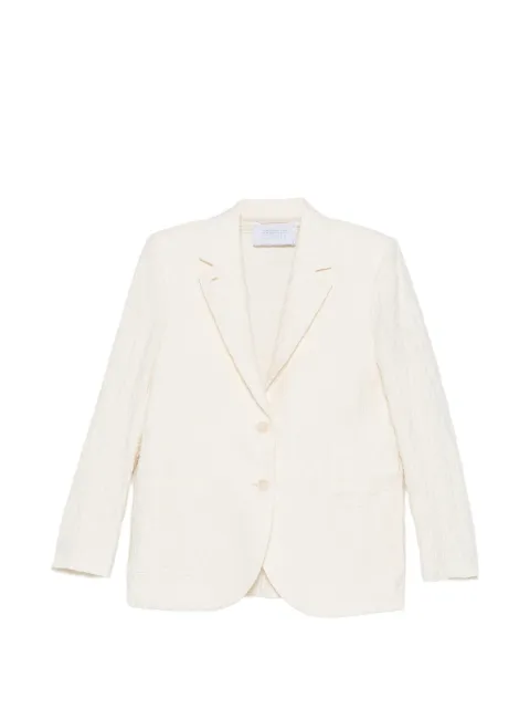 Harris Wharf London textured single-breasted jacket White AL2535PYM