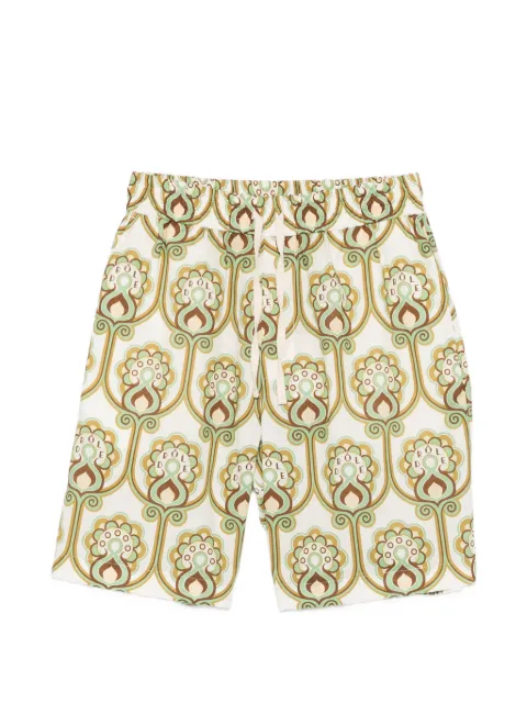 Drôle De Monsieur print camp shorts Green JBS158LI012GN