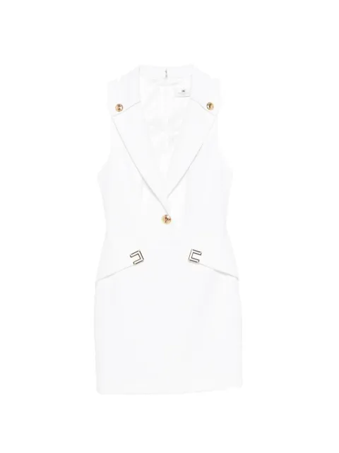Elisabetta Franchi logo-appliqué mini dress White AB92461E2