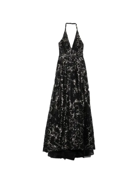 Saiid Kobeisy embroidered long dress Black RTWFW2546