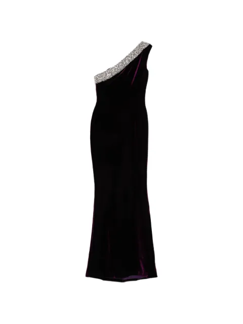 Saiid Kobeisy crystal embellished one-shoulder dress Purple RTWFW2535