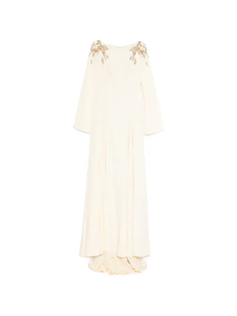 Saiid Kobeisy embellished crepe kaftan Neutrals RTWFW2508