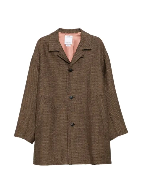 visvim tweed trench coat Brown 126105013020