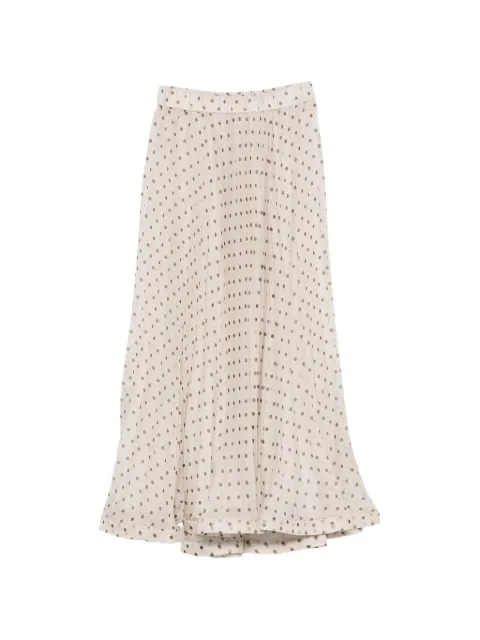 P.A.R.O.S.H. Pallina polka-dot maxi skirt Neutrals PALLINAD621198