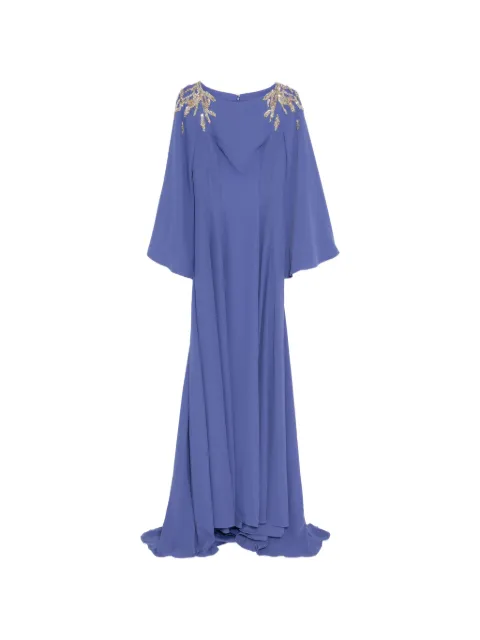 Saiid Kobeisy embellished crepe kaftan Blue RTWFW2508