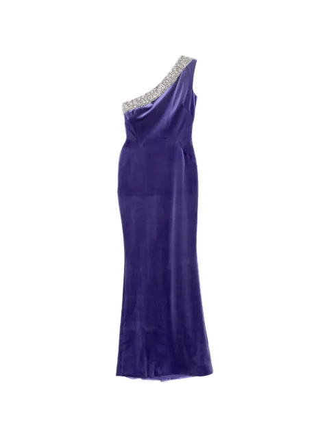 Saiid Kobeisy crystal embellished one-shoulder dress Purple RTWFW2535