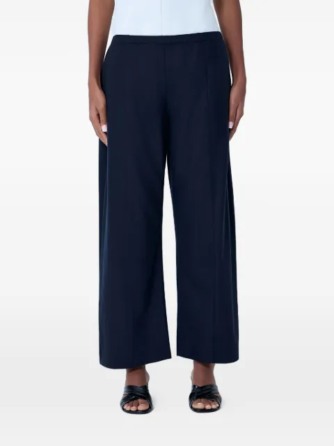 KHAITE elasticated wide-leg palazzo pants Blue 3176604W604