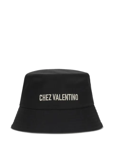 Valentino Garavani Chez logo bucket hat Black YHGA11UND