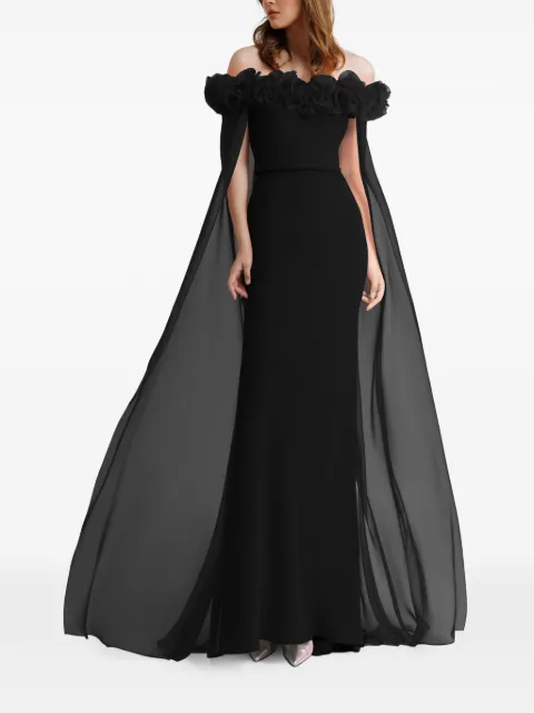 Gemy Maalouf off-shoulder maxi dress Black EDR241871LD