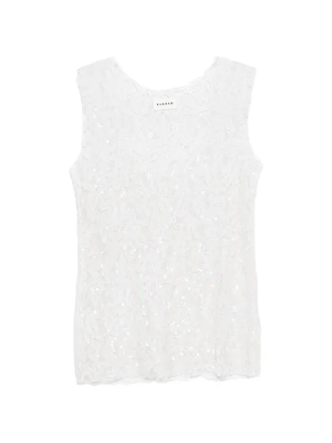 P.A.R.O.S.H. Noodles sequin-embellished top White NOODLESD311704