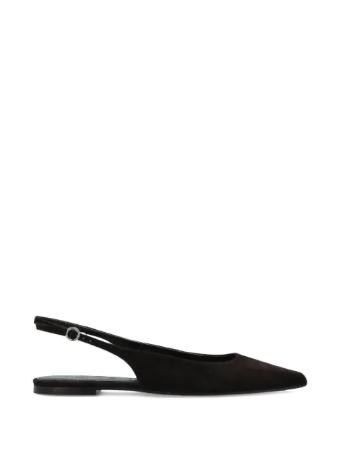 Aeyde Annora pointed flat pumps Brown ANNORAKIDSUEDELEATHER