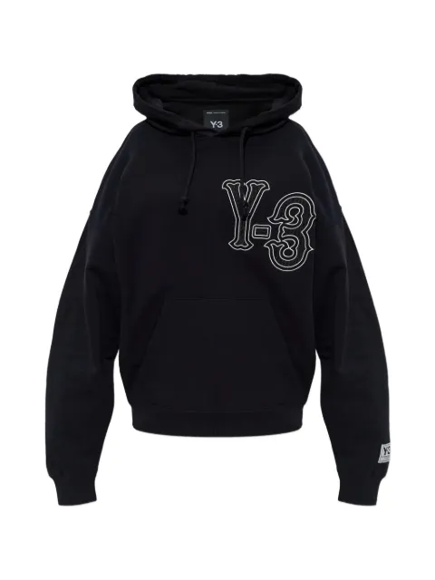 Y-3 Elite 5 GFX logo-print hoodie Black KQ9305