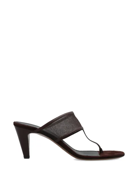 NEOUS Vena open-toe sandals Brown 00518XT23N23VENAFABRICLEATHER