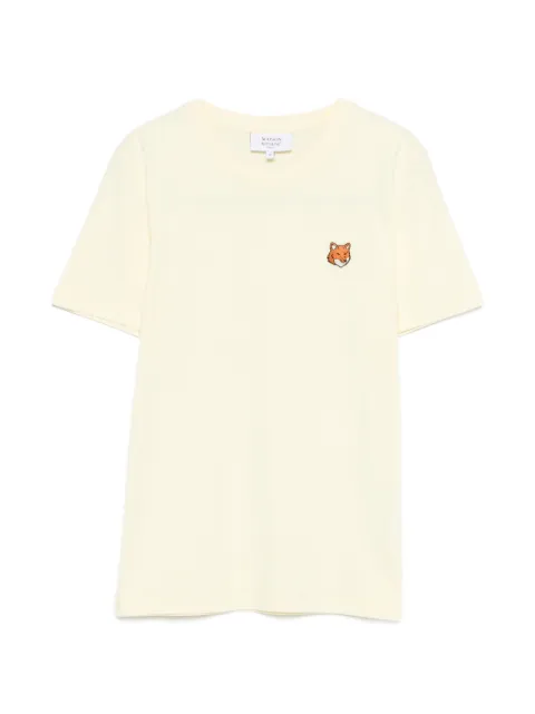 Maison Kitsuné fox-motif T-shirt Yellow PW00113KJ7026